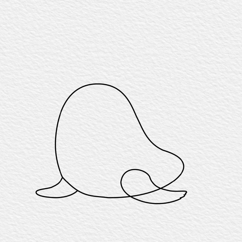 萌萌哒动物系列—海豹简笔画