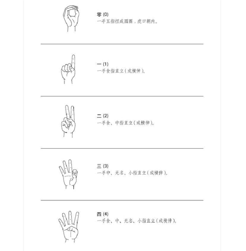 各种手语手势图