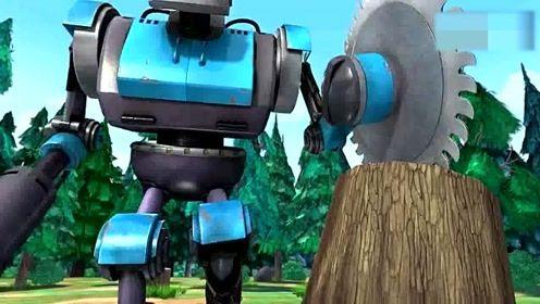 熊出没:光头强买的遥控机器人,砍树真是太厉害了!