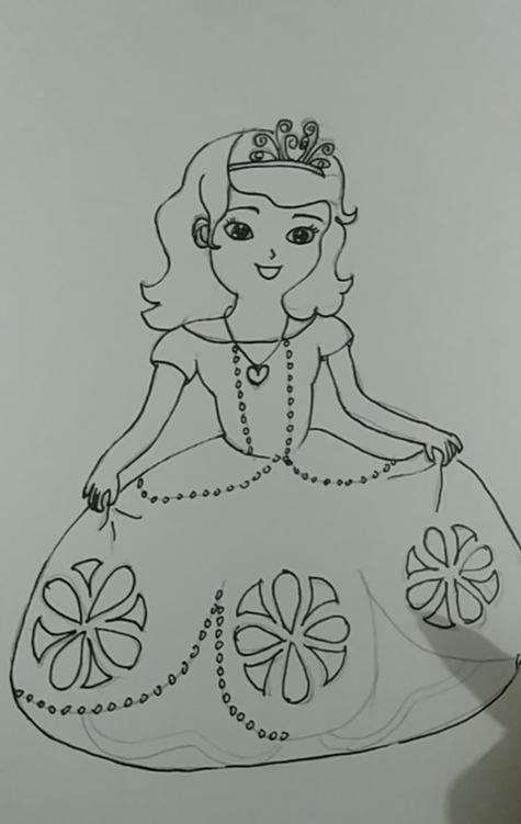 简笔画:漂亮小公主的画法 简单易学的教程