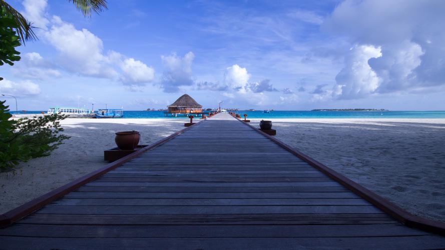 马尔代夫唯美海边风景高清桌面壁纸