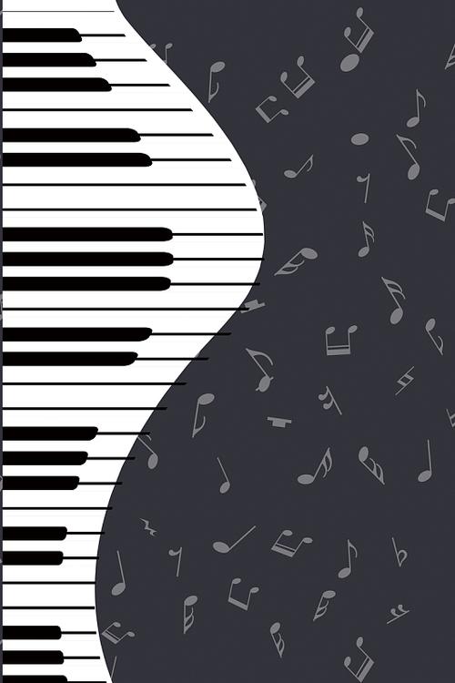 音乐会演奏会钢琴插画海报背景素材