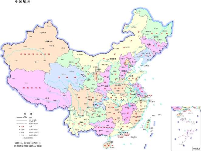 求中国地图包含省份和主要城市