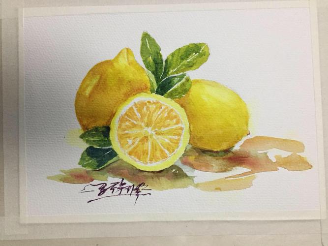 零基础画水彩之水果系列柠檬3