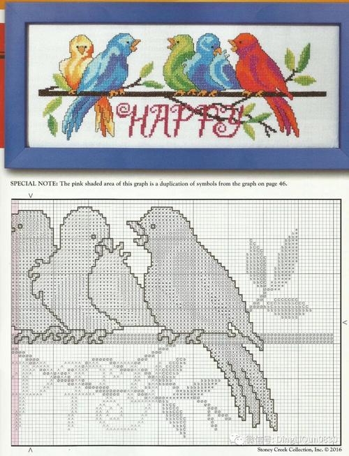 【十字绣图】一组关于鸟类的十字绣图_图案