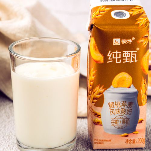 蒙牛纯甄黄桃燕麦风味酸奶200g酸奶
