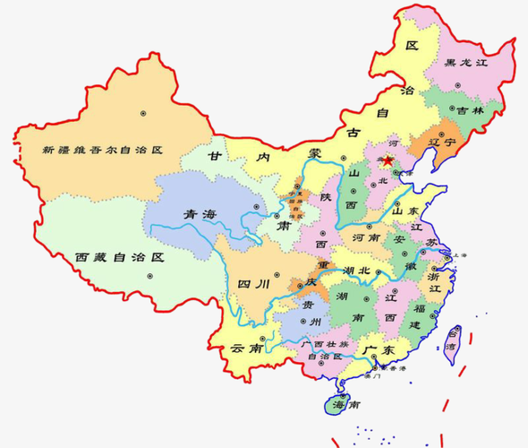 中国各个省份划分地区