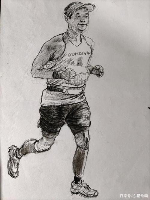 速写教程:跑步人的绘画步骤