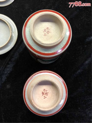 日本原装进口昭和中期九谷烧夫妻杯茶碗一对…品相非常好整体无瑕疵