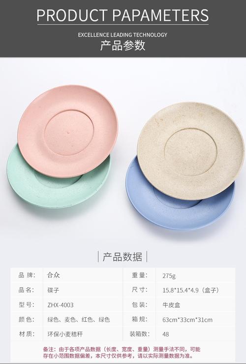 合众小麦元素环保餐具碟子 创意日常生活用品圆形餐碟零食瓜子碟