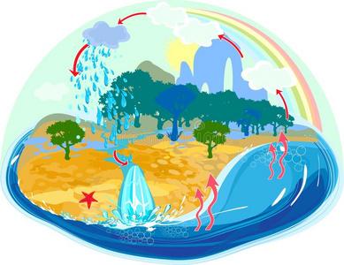 自然界的水循环照片