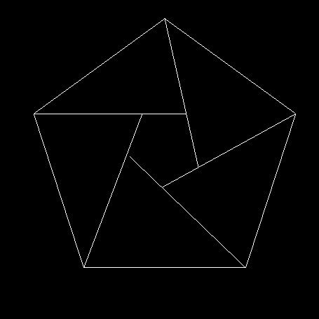 如图,是由五个同样的三角形组成的图案,三角形的三个角分别为36°,72
