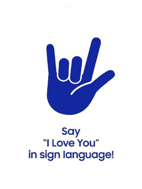 不止一种～明天是#国际手语日#跟三星一起用手语说"我爱你"你学会了吗