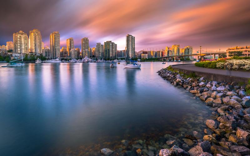 加拿大温哥华城市风景图片桌面壁纸