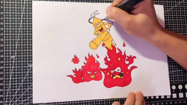 手绘画,火把,火火焰燃烧图片简笔画(火灾的火简笔画图片大全)火的简笔