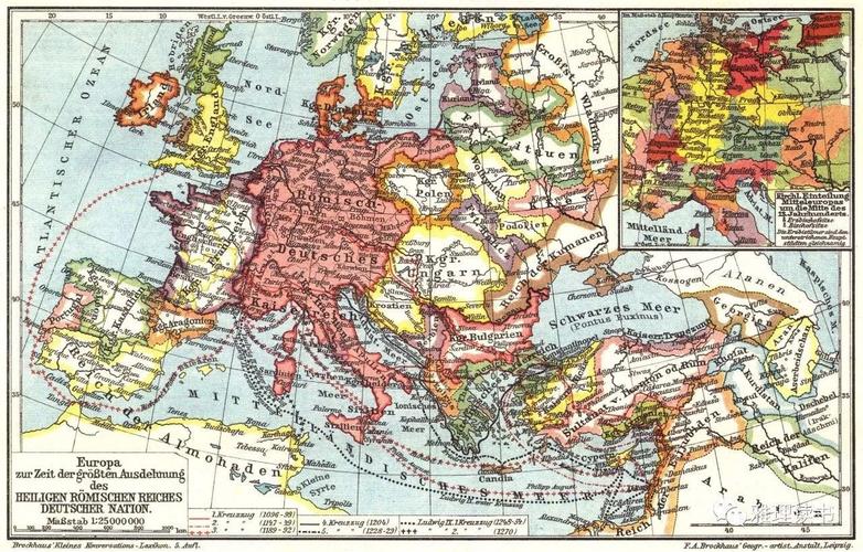 神圣罗马帝国在13世纪的范围