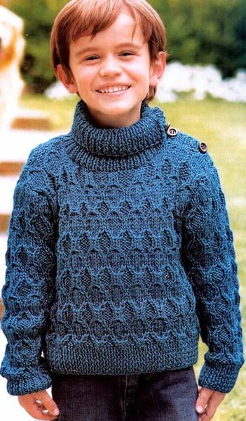 棒针编织三款小男孩毛衣