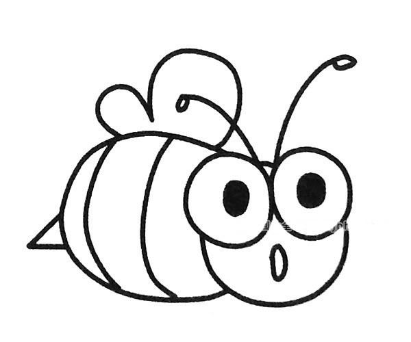 6款可爱的卡通蜜蜂简笔画图片卡通蜜蜂的简单画法大全