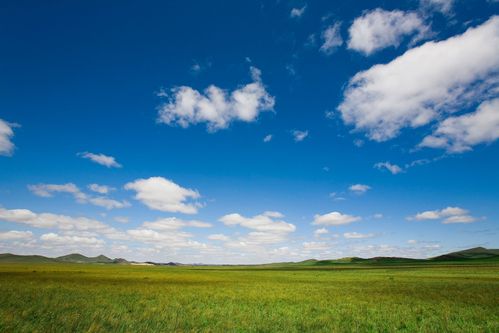 草原上的蓝天白云,高清图片,电脑桌面-壁纸族