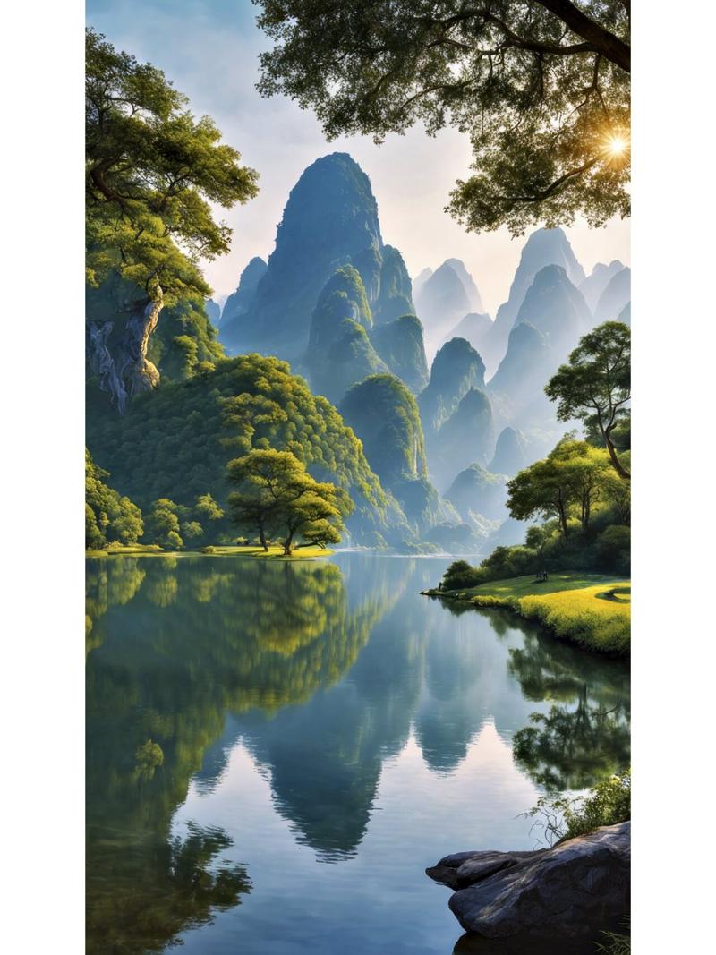 治愈系手机风景壁纸—桂林山水 拿图请留痕,需要原图请私信,免费送.