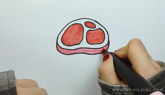 猪肉简笔画怎么画猪肉简笔画图片大全