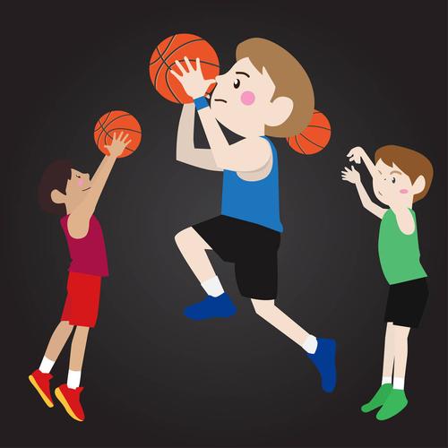 篮球手,卡通,矢量,运动员,插画