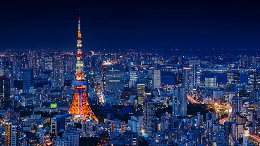 日本东京塔夜景壁纸