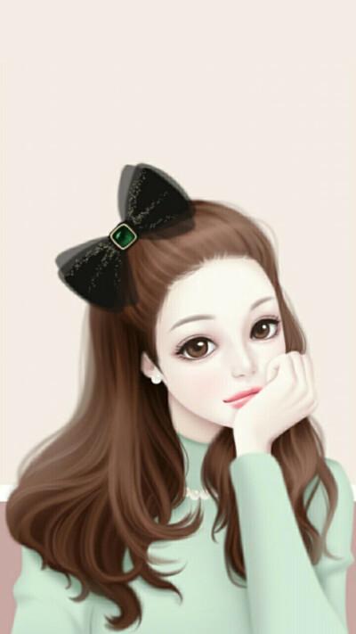 qq 微博 )女孩 韩国唯美插画手绘动漫卡通可爱个性经典enakei头像壁纸