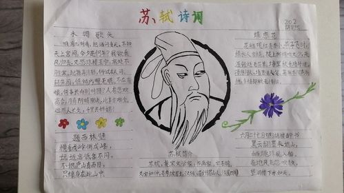 先看一看同学们画笔下的苏轼和他的诗词吧.