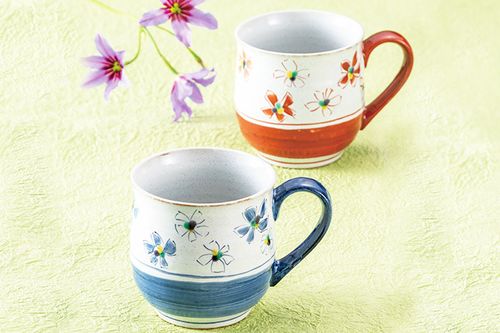 日本进口九谷烧手绘花纹夫妻日式陶瓷茶具情侣茶杯