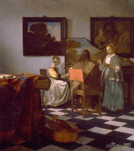 johannes vermeer约翰内斯·维米尔油画80700《音乐会》约翰内斯·维