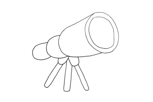 天文望远镜简笔画怎么画简单