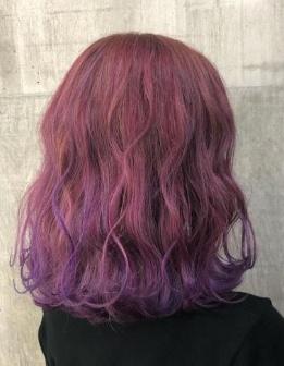 耳圈染紫罗兰色柔雾紫色头发效果图片 紫色染发更显贵气逼人女生紫色