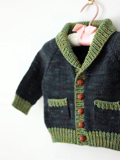 男孩毛衣开衫编织宝宝毛衣
