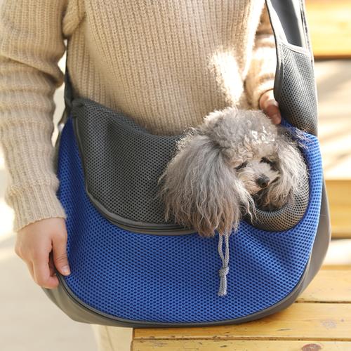宠物狗包猫包 外出便携式单肩斜挎包 狗用品透气露头宠物背包