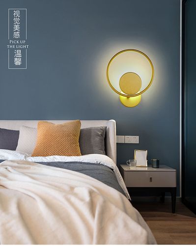 北欧轻奢壁灯卧室床头灯简约现代led创意个性背景墙壁灯具