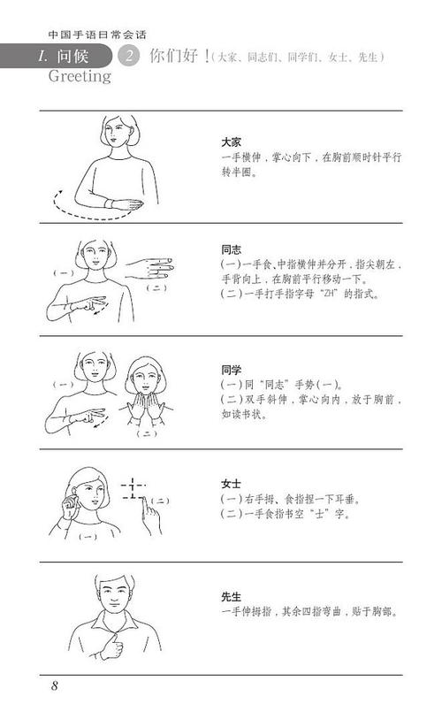 中国手语基础——如何问候