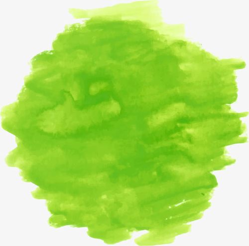 水彩绿色涂鸦