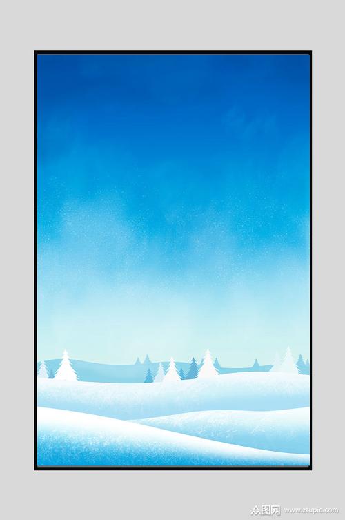 冬季冰雪风景抠图背景素材