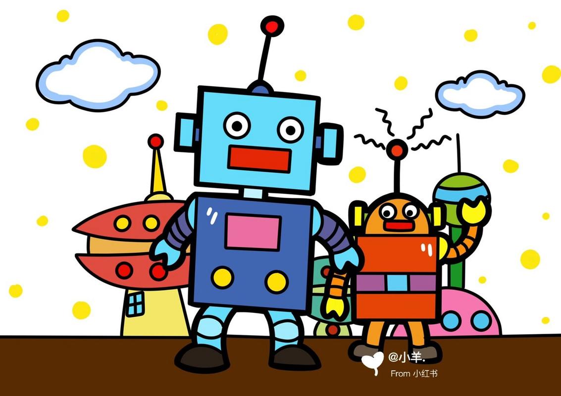 机器人🤖️儿童创意画 简笔画 #发发奇的夏日限定# #儿童创意画# 