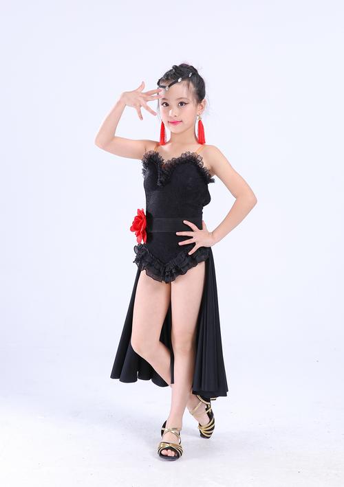新款儿童拉丁舞演出服连衣裙表演女童少儿恰恰比赛儿童演出服