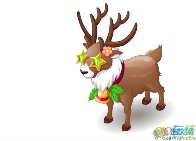 010在线 素材 图片  给圣诞老人拉雪橇的驯鹿被称为圣诞驯鹿,是圣诞