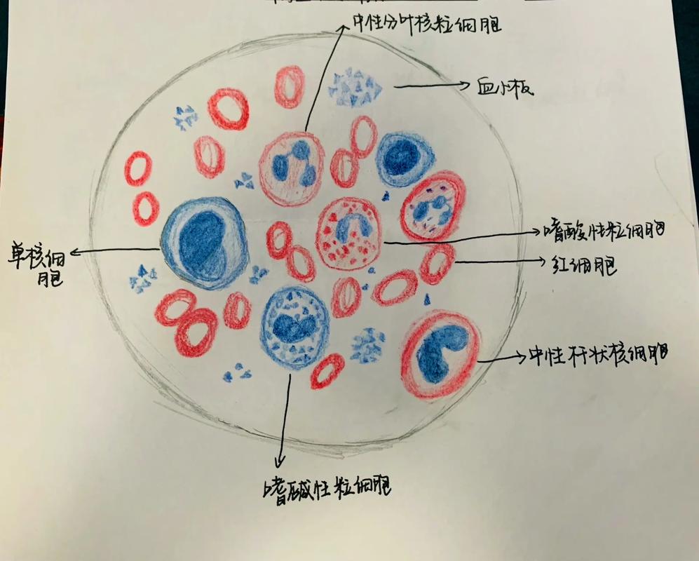 来自医学生的～外周血细胞手绘版#医学科普 #每天学习一点点  - 抖音