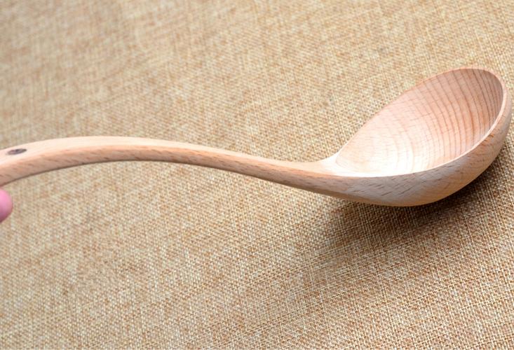 批发无漆榉木天然木质家居实用汤勺 木勺大木勺直销刀叉,勺,筷