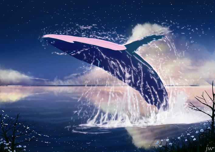鲸落插画图片壁纸