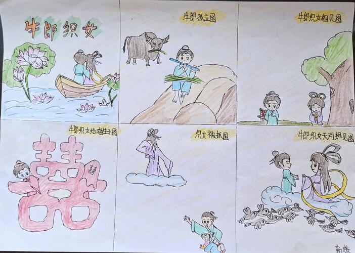 当民间故事遇到绘画——五年级牛郎织女连环画创作
