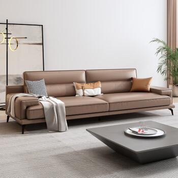 沙发 客厅皮质现代简约真皮沙发头层牛皮北欧风意式极简小户型客厅
