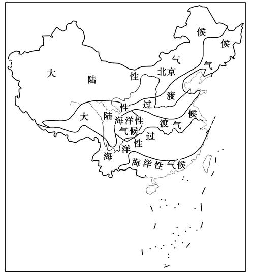 (1)简述中国大陆性气候,海洋性气候分布的特征.(6分)