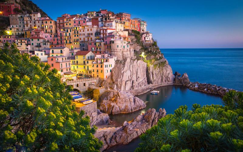 意大利五渔村风景宽屏壁纸