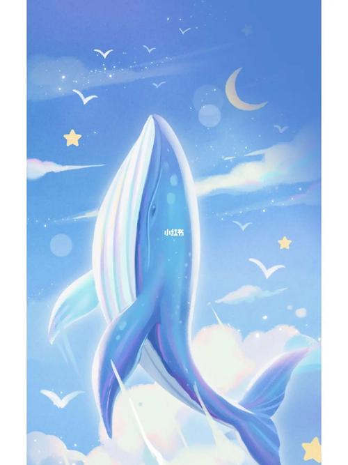 星空鲸鱼情侣壁纸